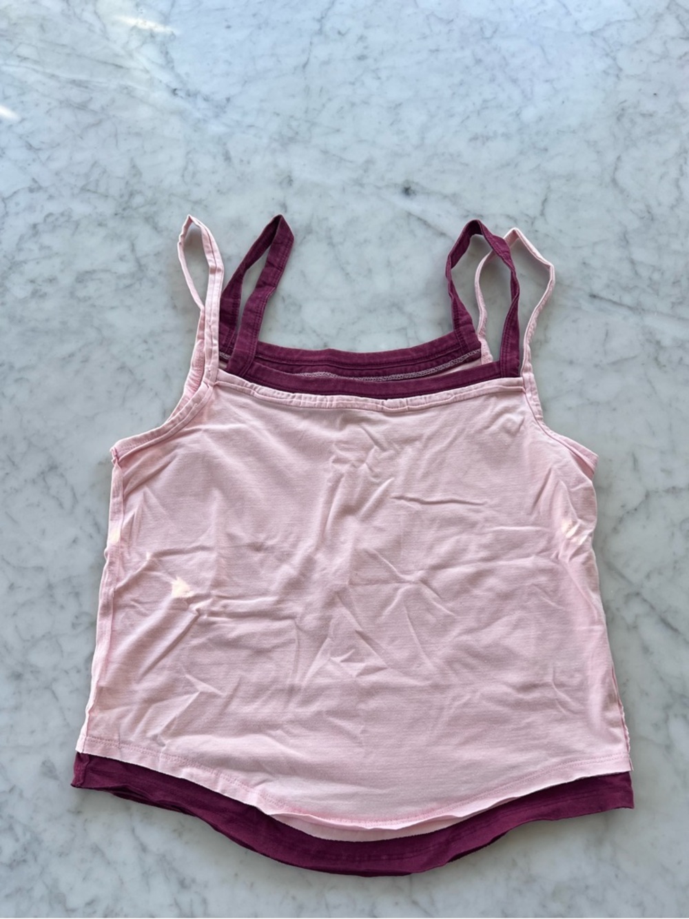 NWT We The Free by Free PeopleTwofer Tank Strawberry Rose Combo Size Medium - Picture 5 of 13